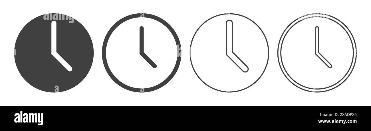 time icon on white background Stock Vector Image & Art - Alamy
