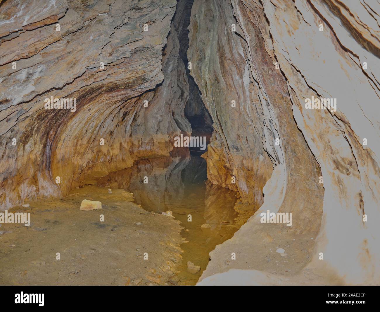 The Cueva Palombeira, excavated vertically through the hill that ...
