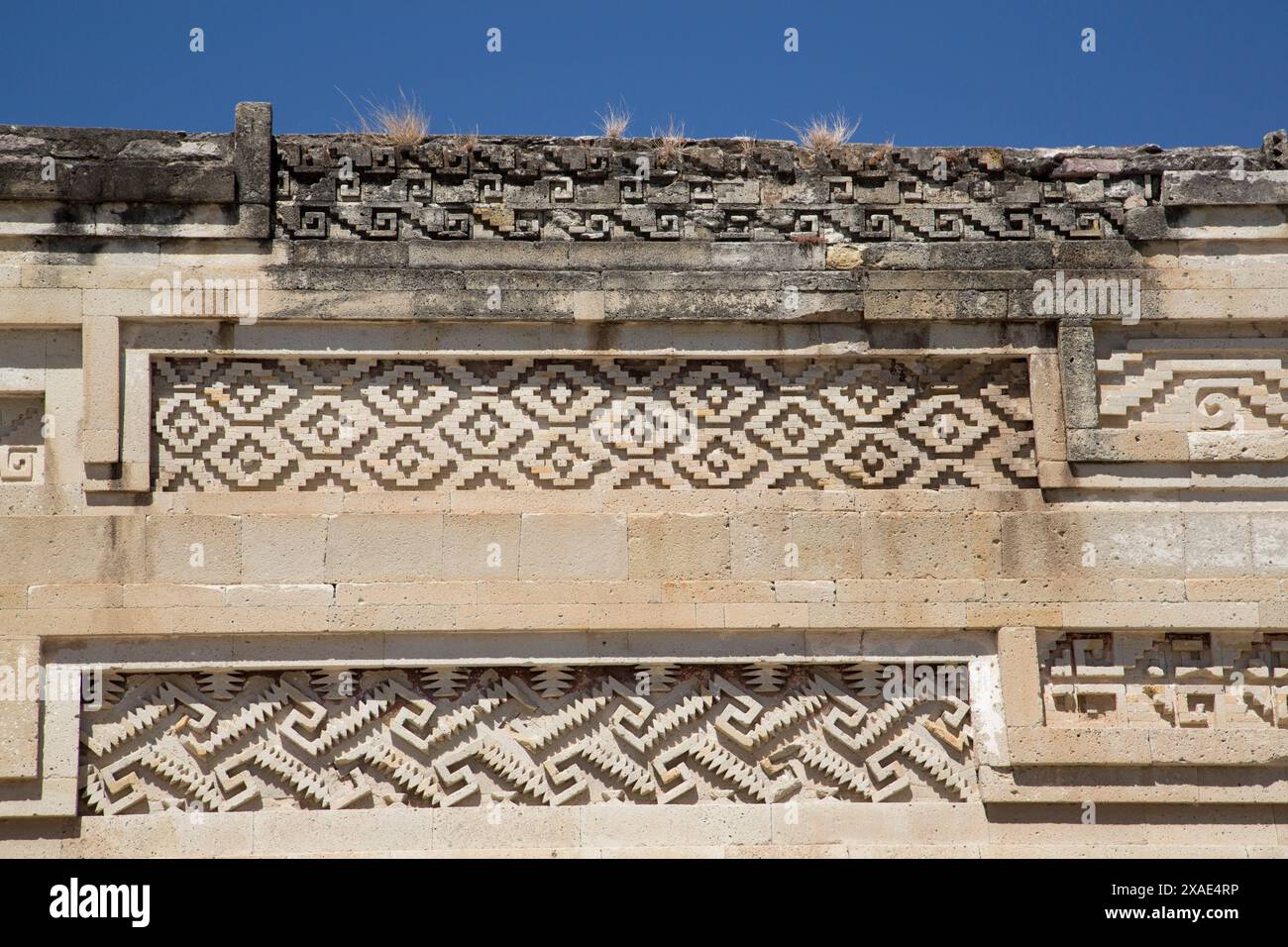 Mexico, Oaxaca, San Pablo de Mitla, Mitla Archaeological Site, walls of ...
