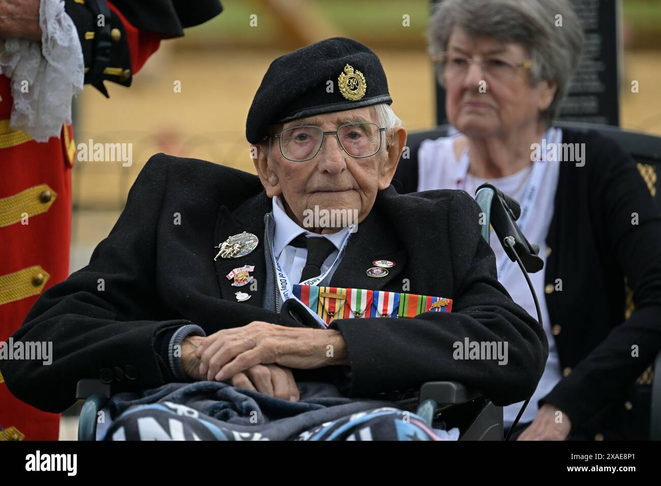Rettendon Essex UK 6th June 2024. Don Sheppard with wife Sandra. D-Day ...