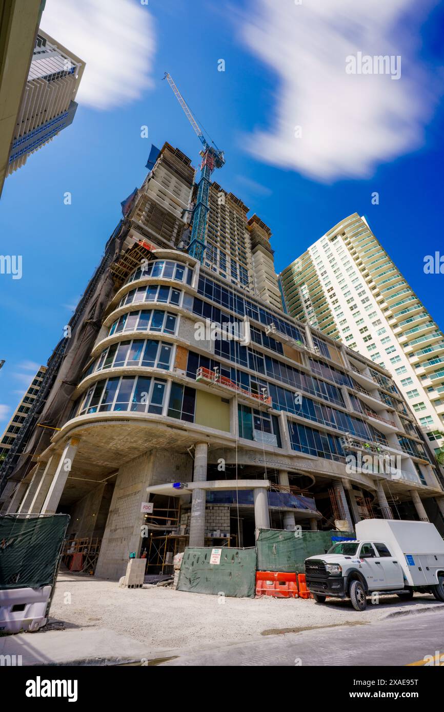 Fort Lauderdale, FL, USA - June 5, 2024: Riverwalk Residences under ...