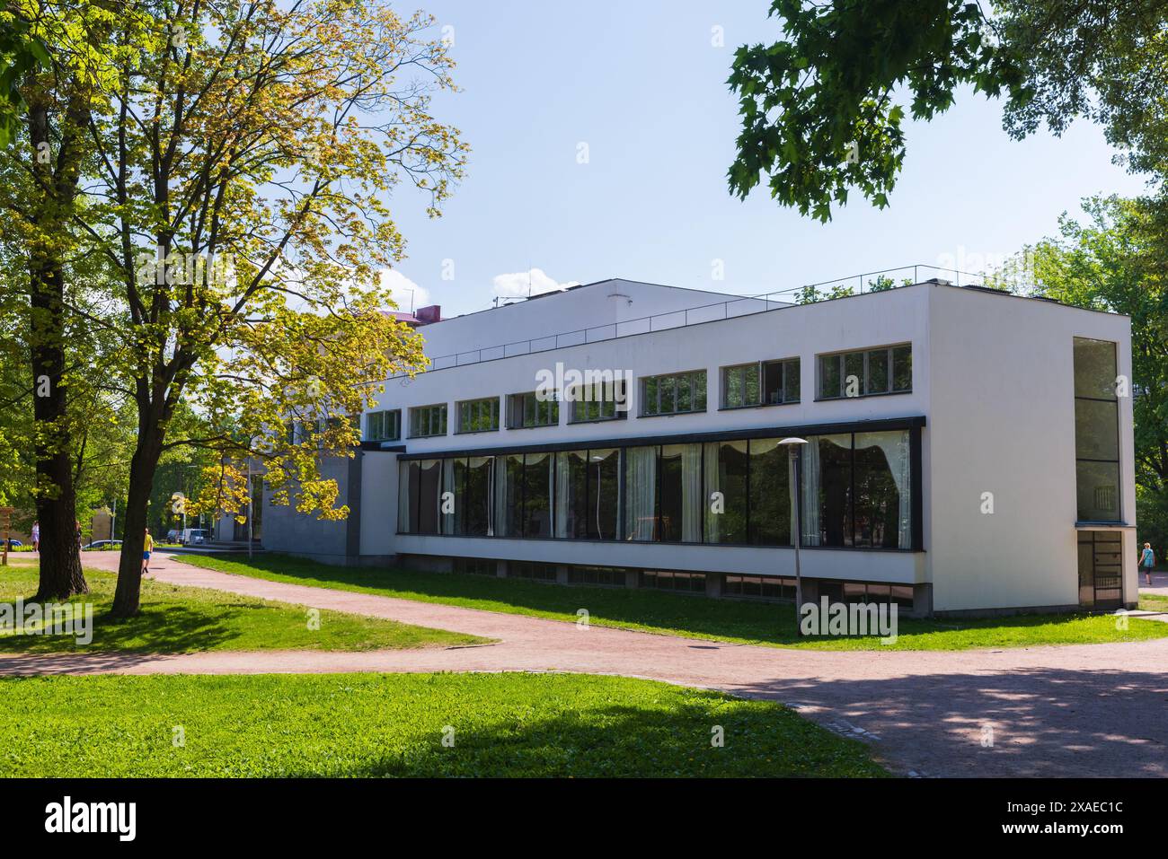 Vyborg, Russia - May 27, 2024: Vyborg Library exterior on a sunny day. The building, built from 1927 to 1935, is an internationally acclaimed design b Stock Photo