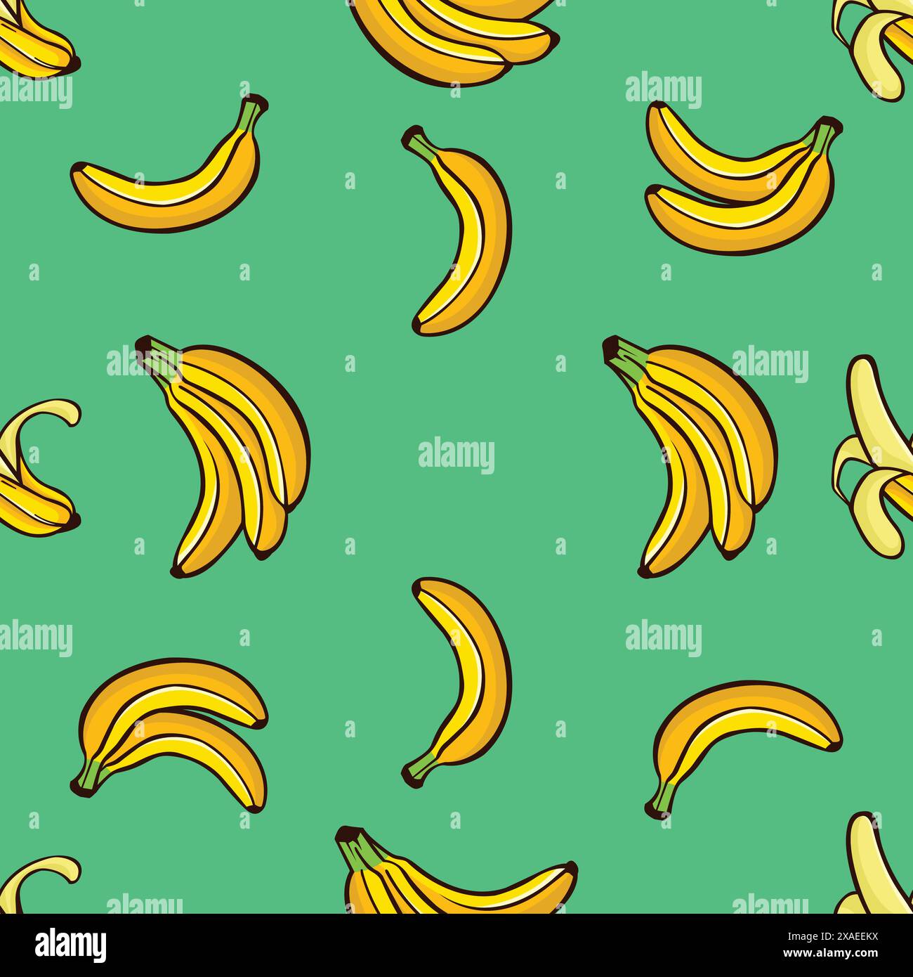 Bananas seamless pattern. banana background Stock Vector