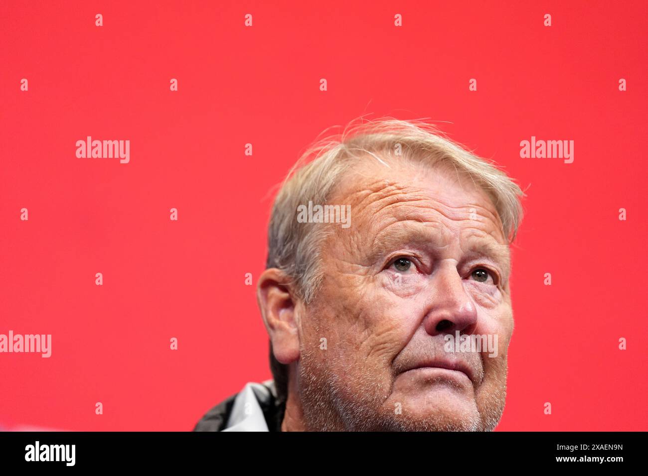 Iceland Head Coach Age Hareide During A Press Conference At Wembley ...