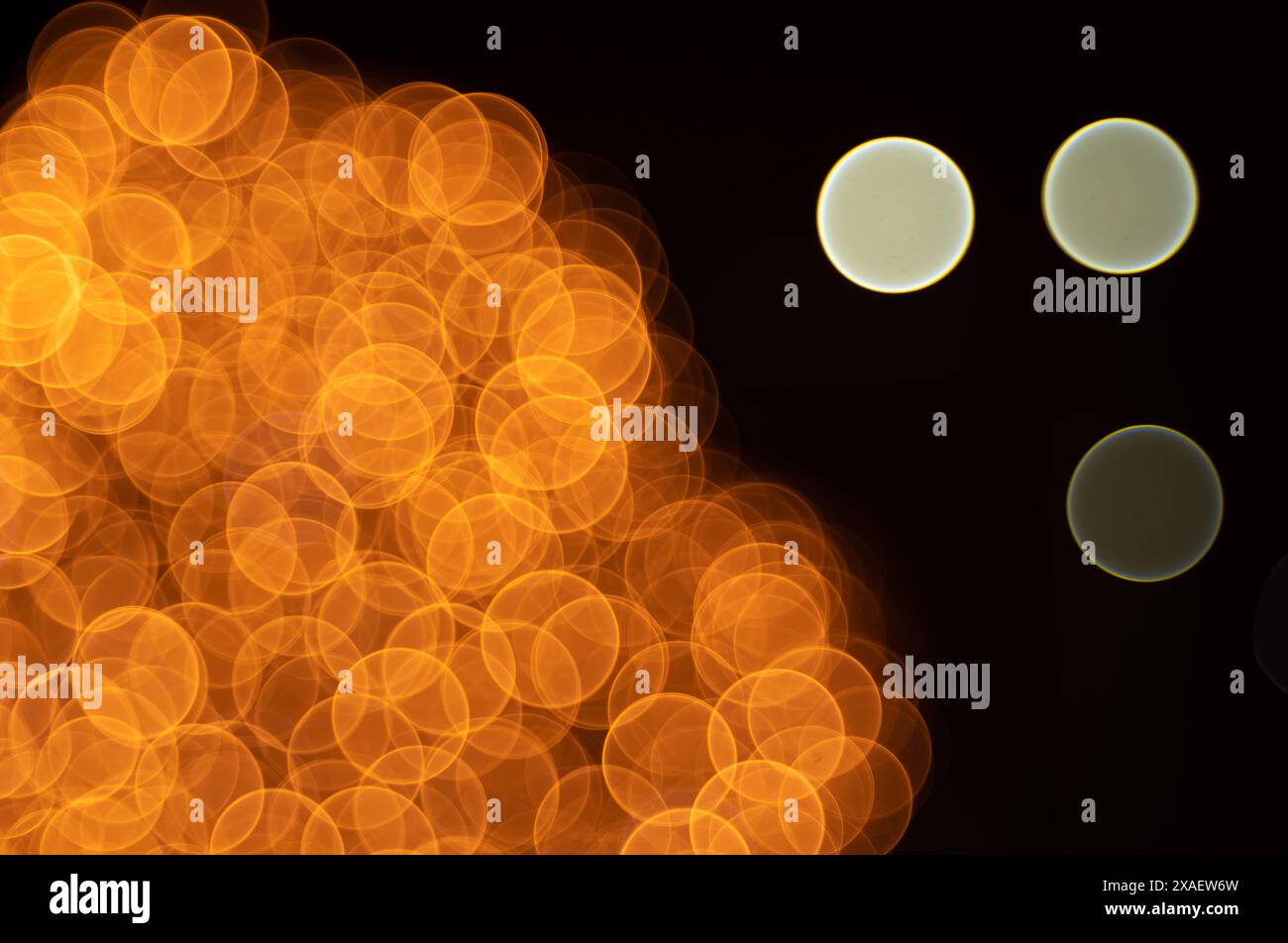 abstract circles on black background Stock Photo
