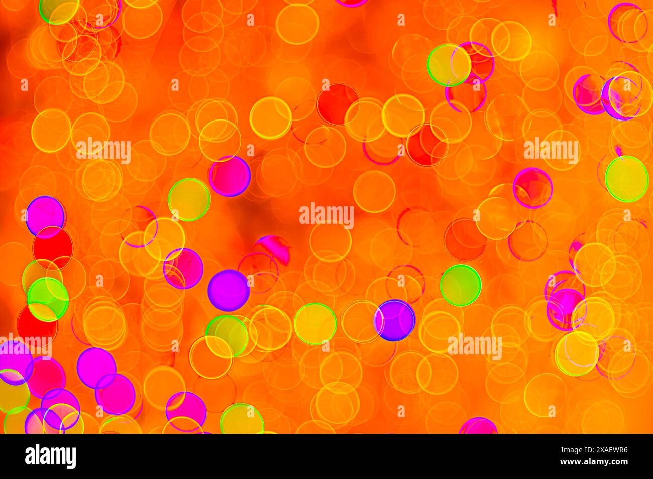 background soap bubbles on a red background Stock Photo