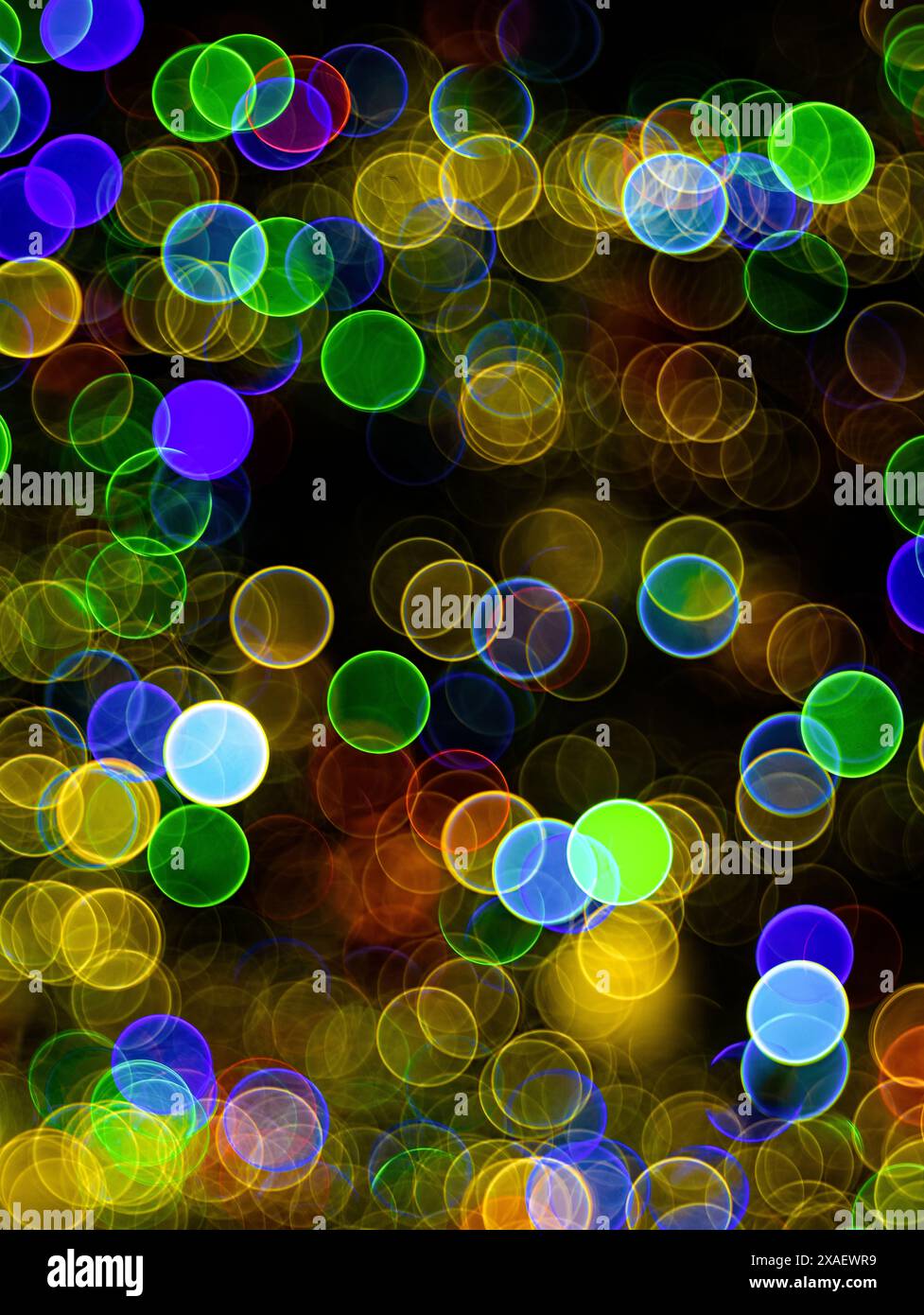 background soap bubbles on a black background Stock Photo