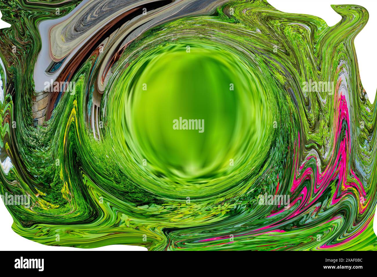 green circle with abstract background Stock Photo