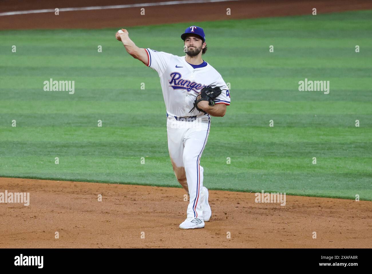 Arlington, Texas, USA. 05th June, 2024. Texas Rangers third baseman ...
