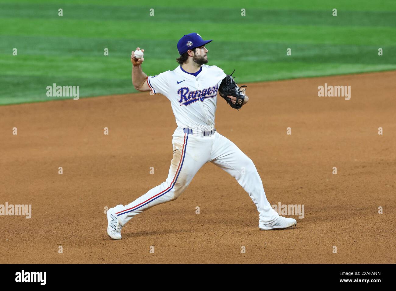 Arlington, Texas, USA. 05th June, 2024. Texas Rangers third baseman ...