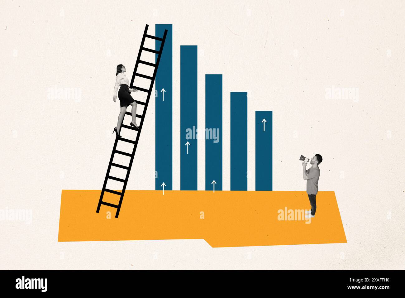 Composite collage image of teamwork startup company working together ...