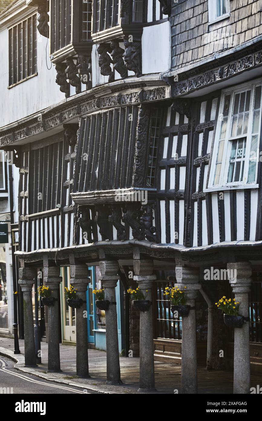 Dartmouth Museum, housed in a circa 1640 building, Dartmouth, Devon, Great Britain. Stock Photo