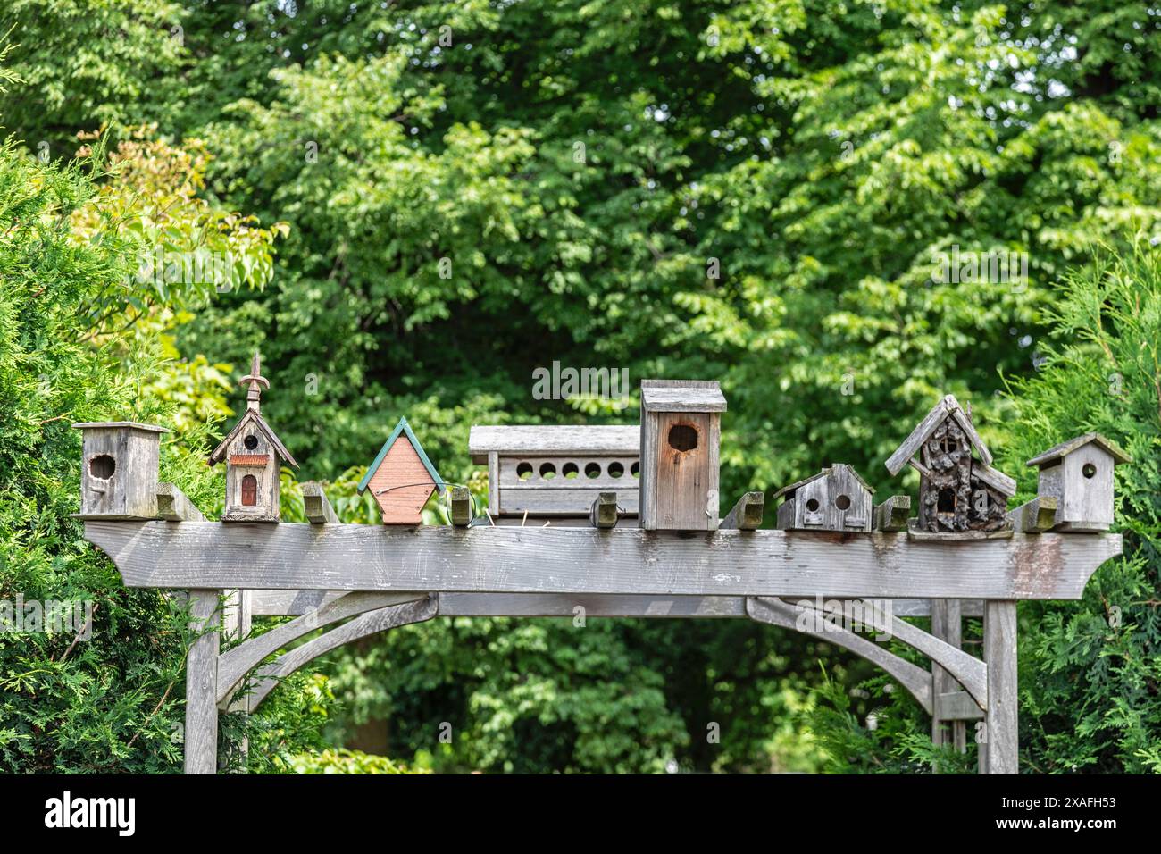 Detroit, Michigan Birdhouses at the Detroit Zoo Stock Photo Alamy