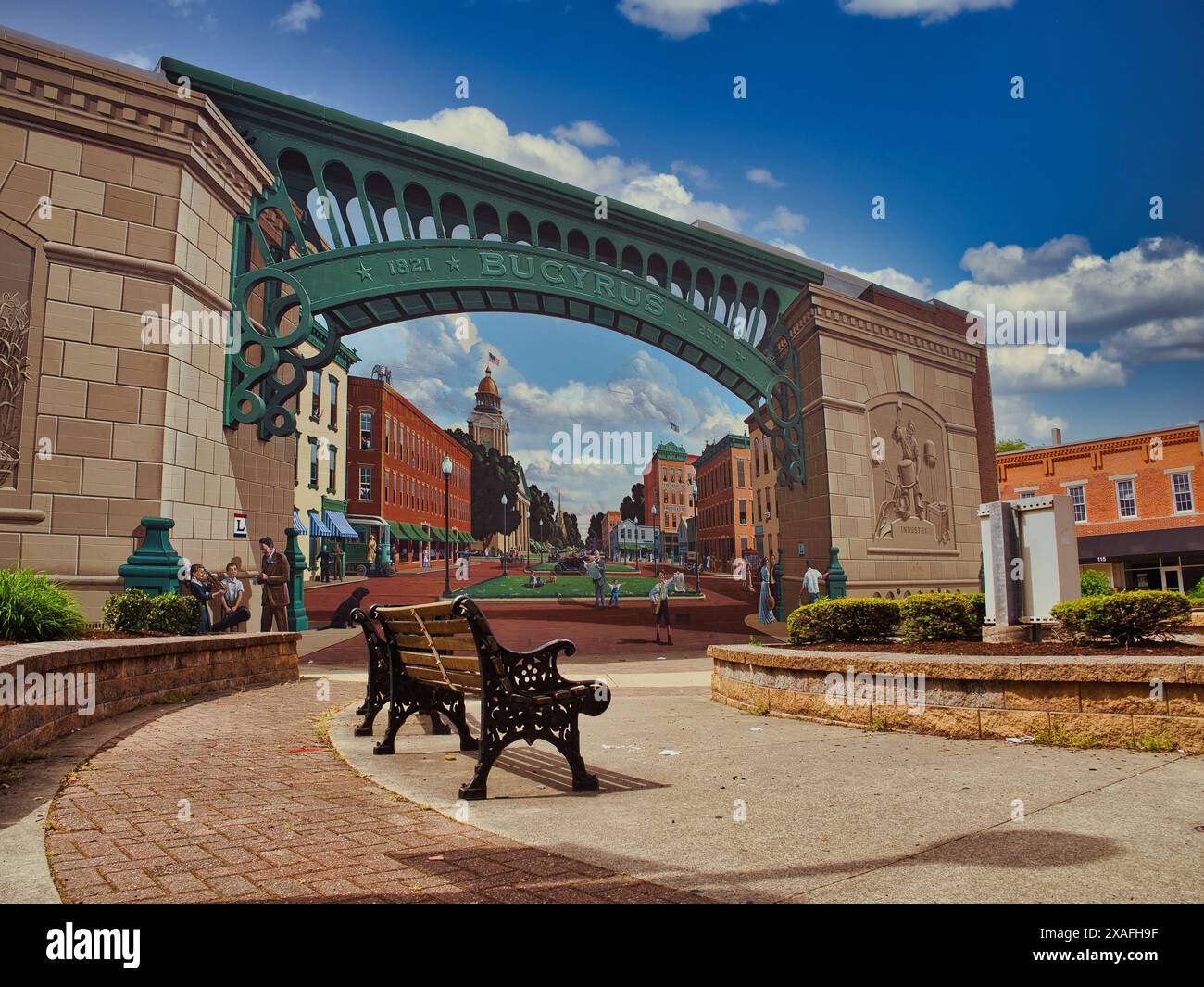 Great American Crossroads Mural in Bucyrus Ohio USA 2024 Stock Photo Alamy
