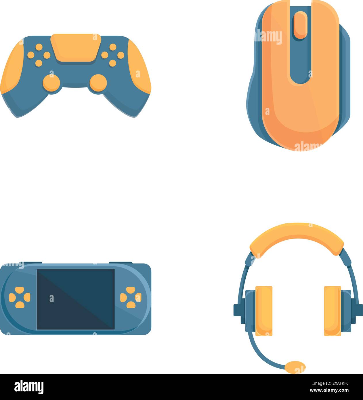 Computer game icons set cartoon vector. Professional gaming equipment ...