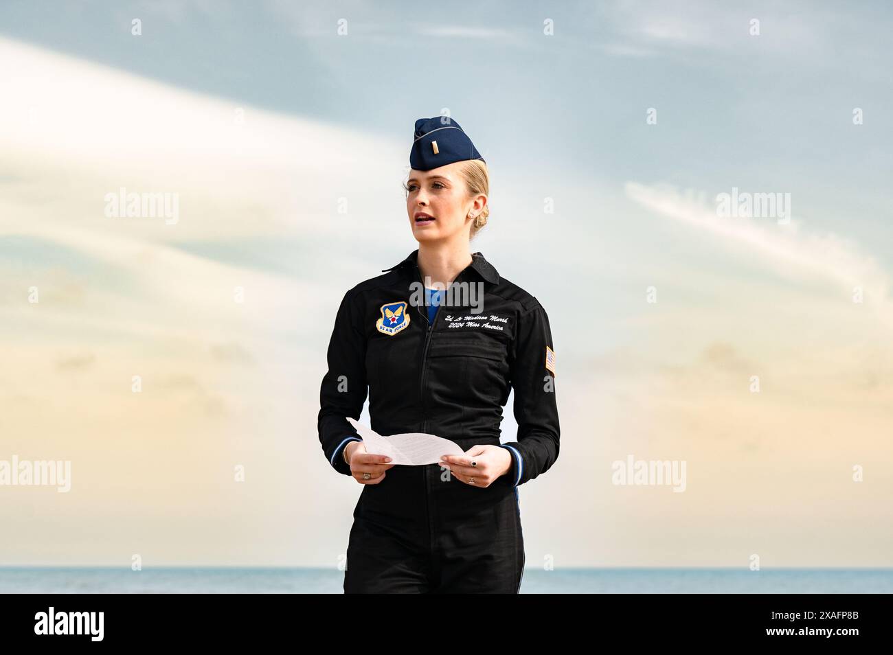 Vierville-sur-Mer, France. 03 June, 2024. U.S Air Force 2nd Lt. Madison ...