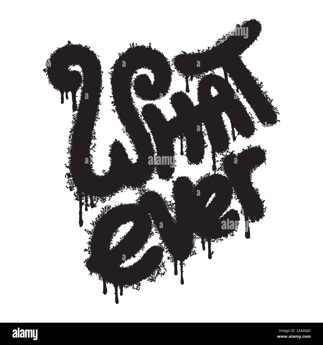 Spray Painted Graffiti whatever Word Sprayed isolated with a white