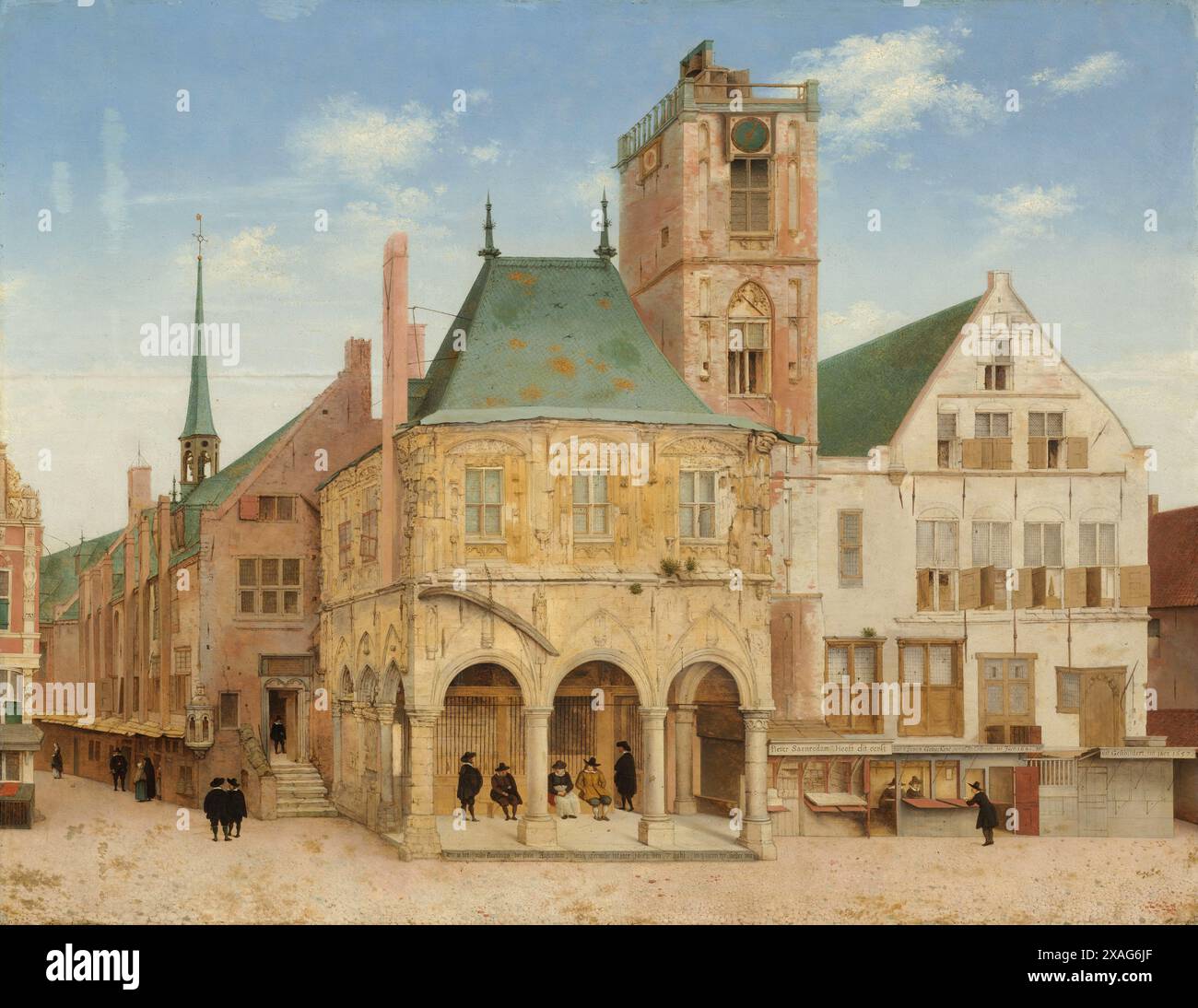 Painting of the old town hall in Amsterdam by Dutch artist painter Pieter Jansz Saenredam in 1657 art artwork masterpiece Stock Photo