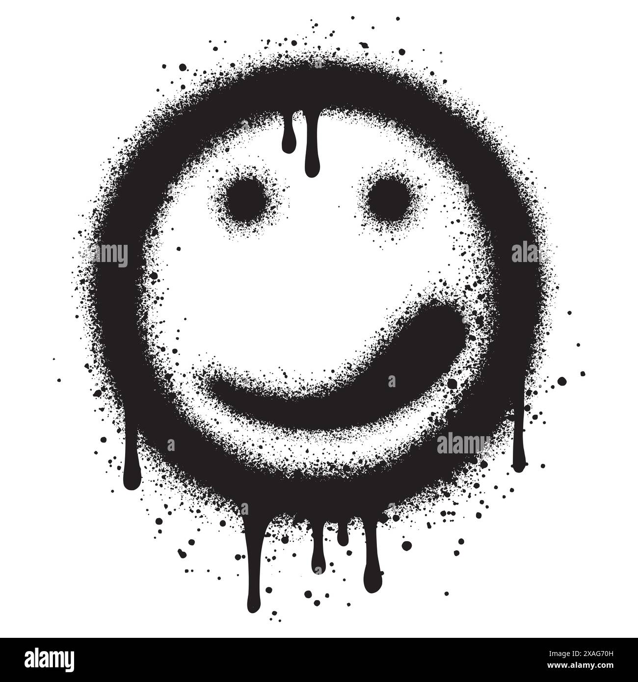 Spray Painted Graffiti smiling face emoticon Stock Vector Image & Art ...