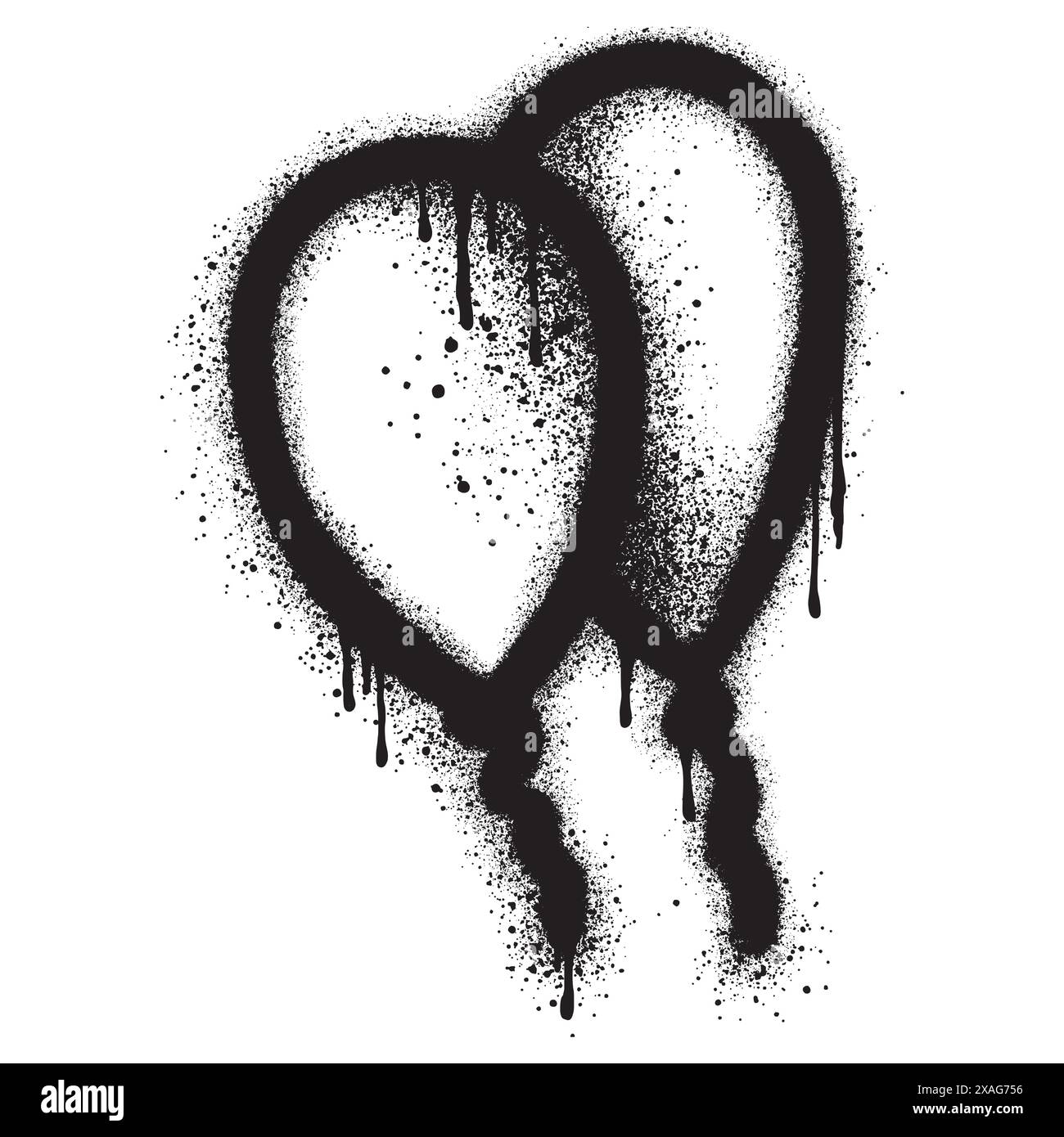 graffiti balloon sprayed in black over white. Stock Vector