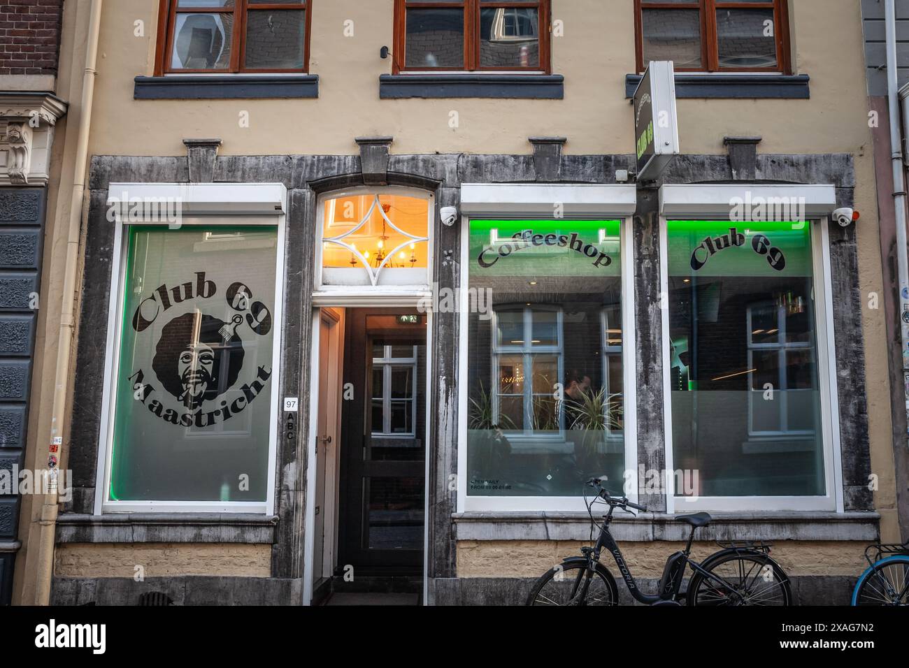 Picture of a dutch coffeeshop in maastricht, netherlands. In the ...