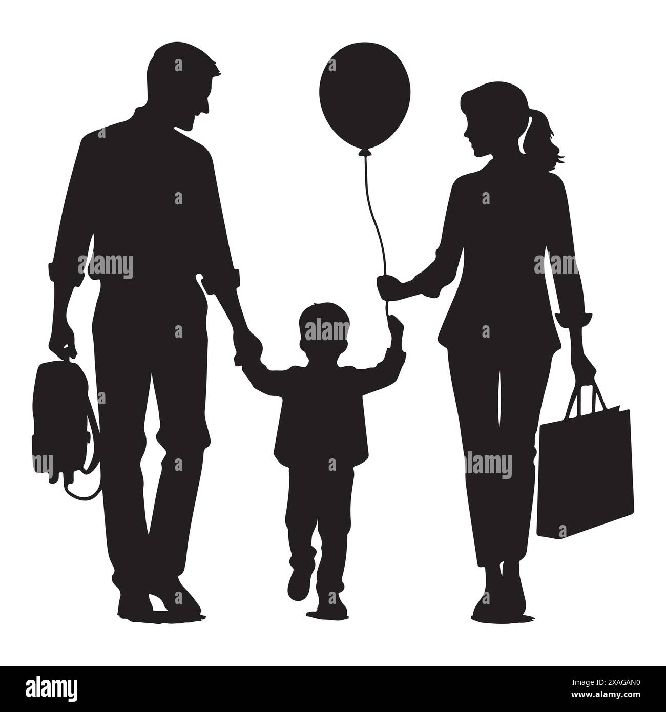 Father and son. Vector isolated illustration on white background ...