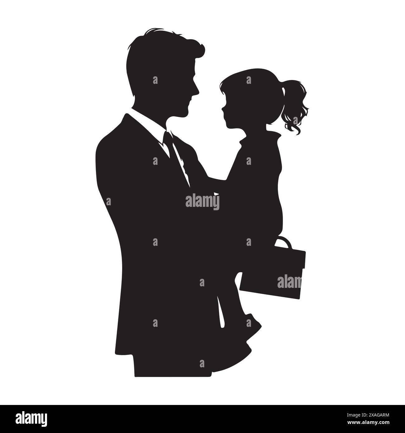 Father and son. Vector isolated illustration on white background ...