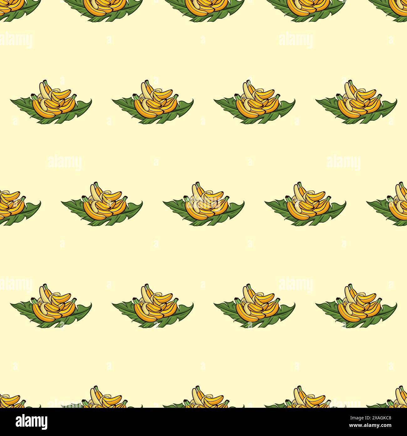 Banana Seamless Pattern Suitable for your textile design Stock Vector