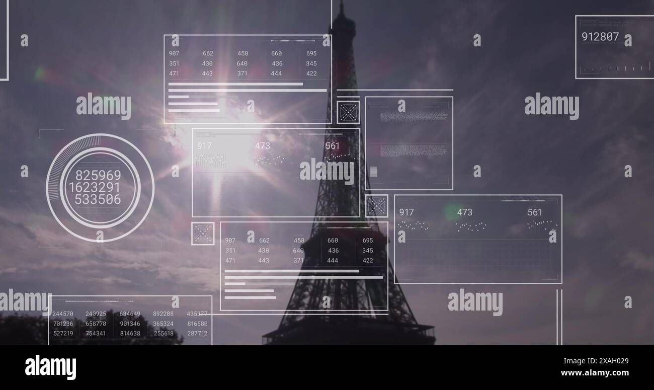 Data processing on transparent background Stock Photo - Alamy