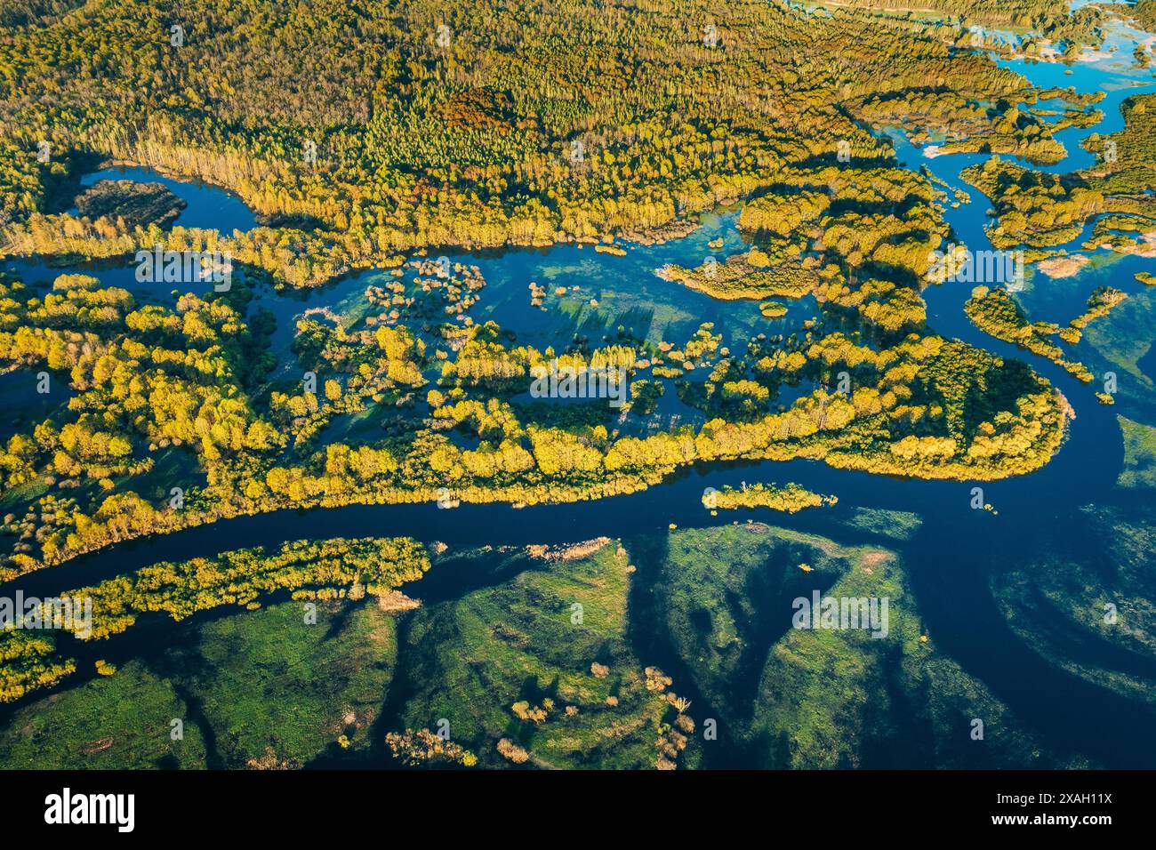 Aerial view lush valley hi-res stock photography and images - Alamy