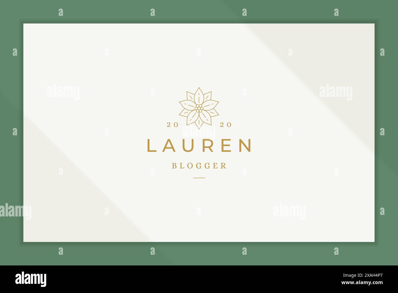 Simple vector illustration of minimal linear style logo template of