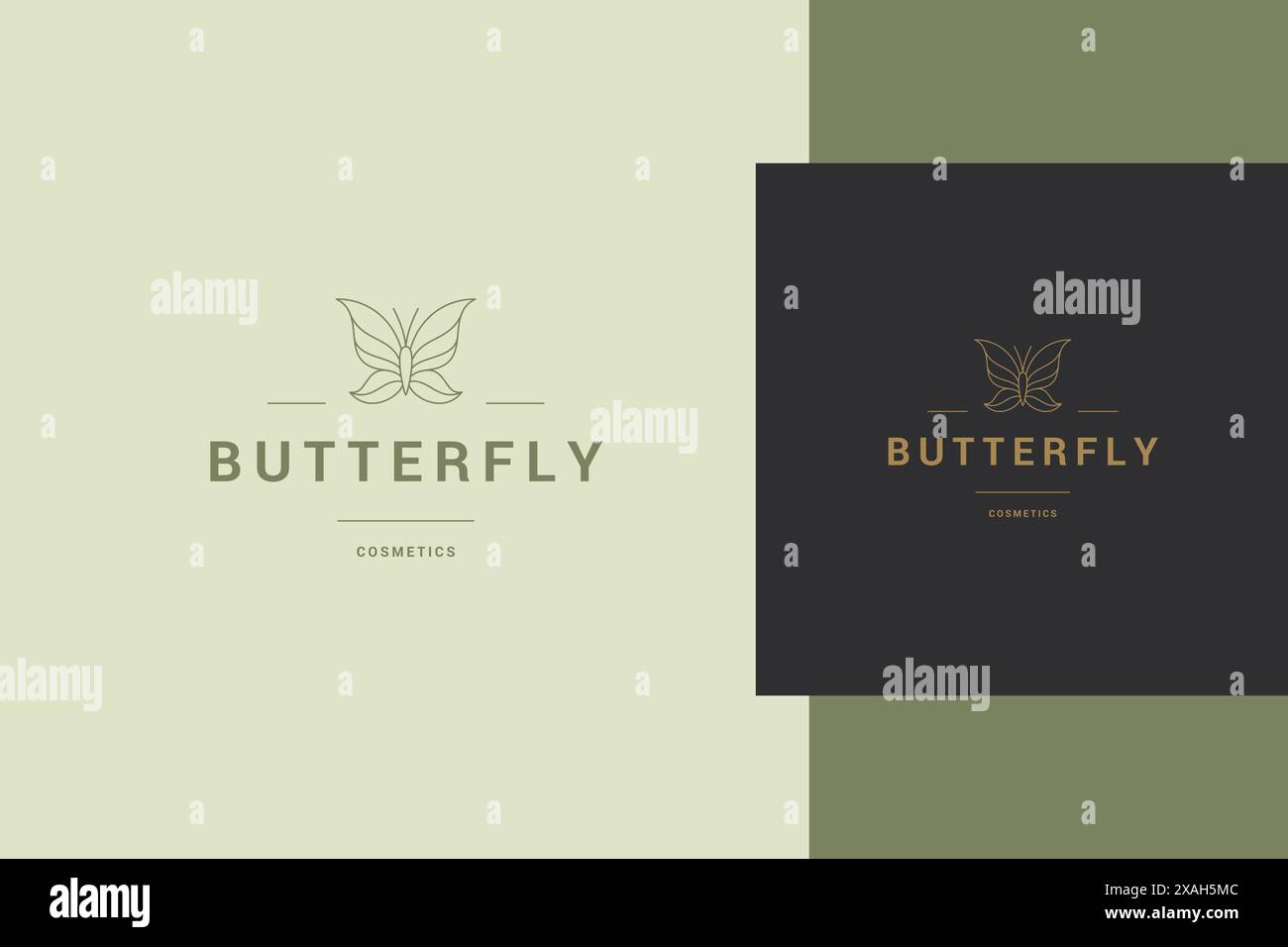 Vector illustration of elegant linear logo template of minimal ...