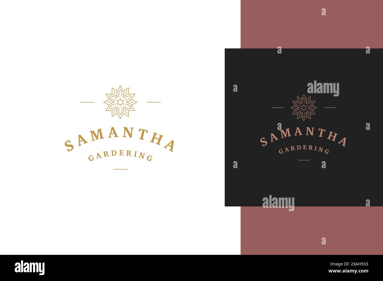 Simple vector illustration of minimal linear style logo template of