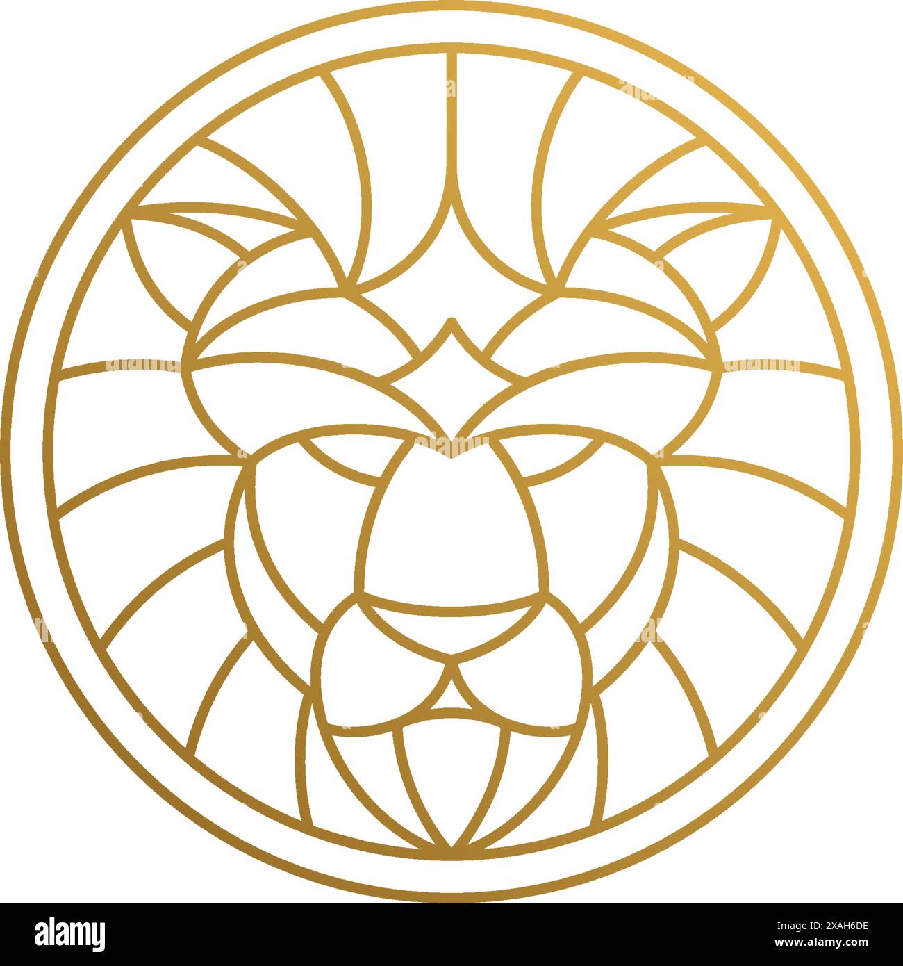 Minimal vector illustration of round shaped linear style logo design