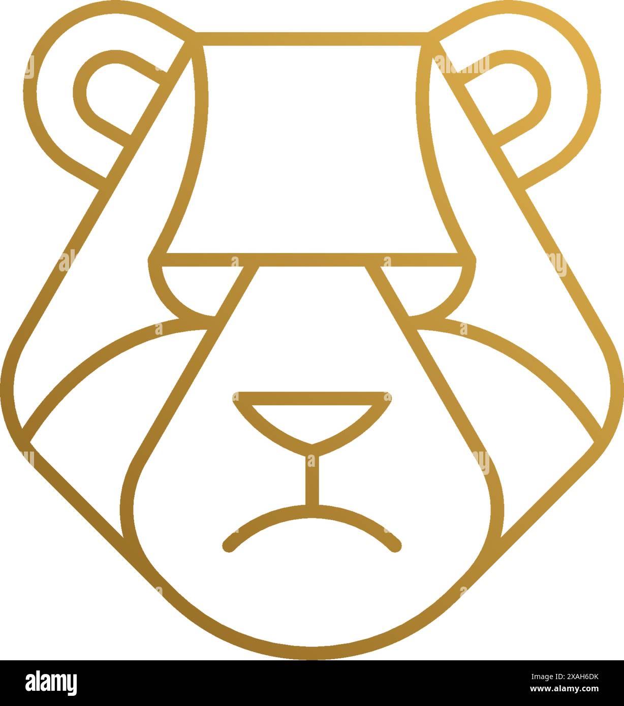 Simple vector illustration of cartoon linear style logo template of