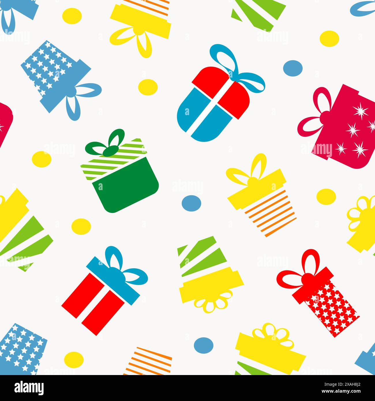 Seamless pattern with gift boxes Stock Vector