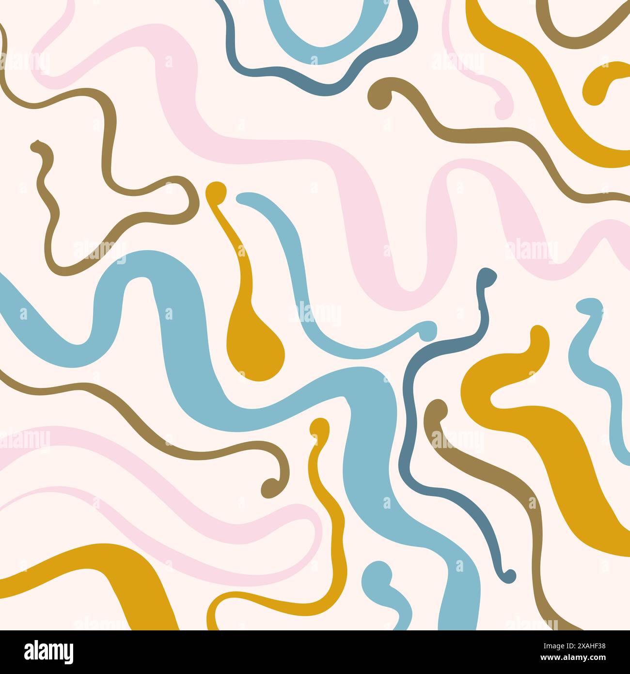 abstract hand drawn pastel coloured doodle pattern design background ...