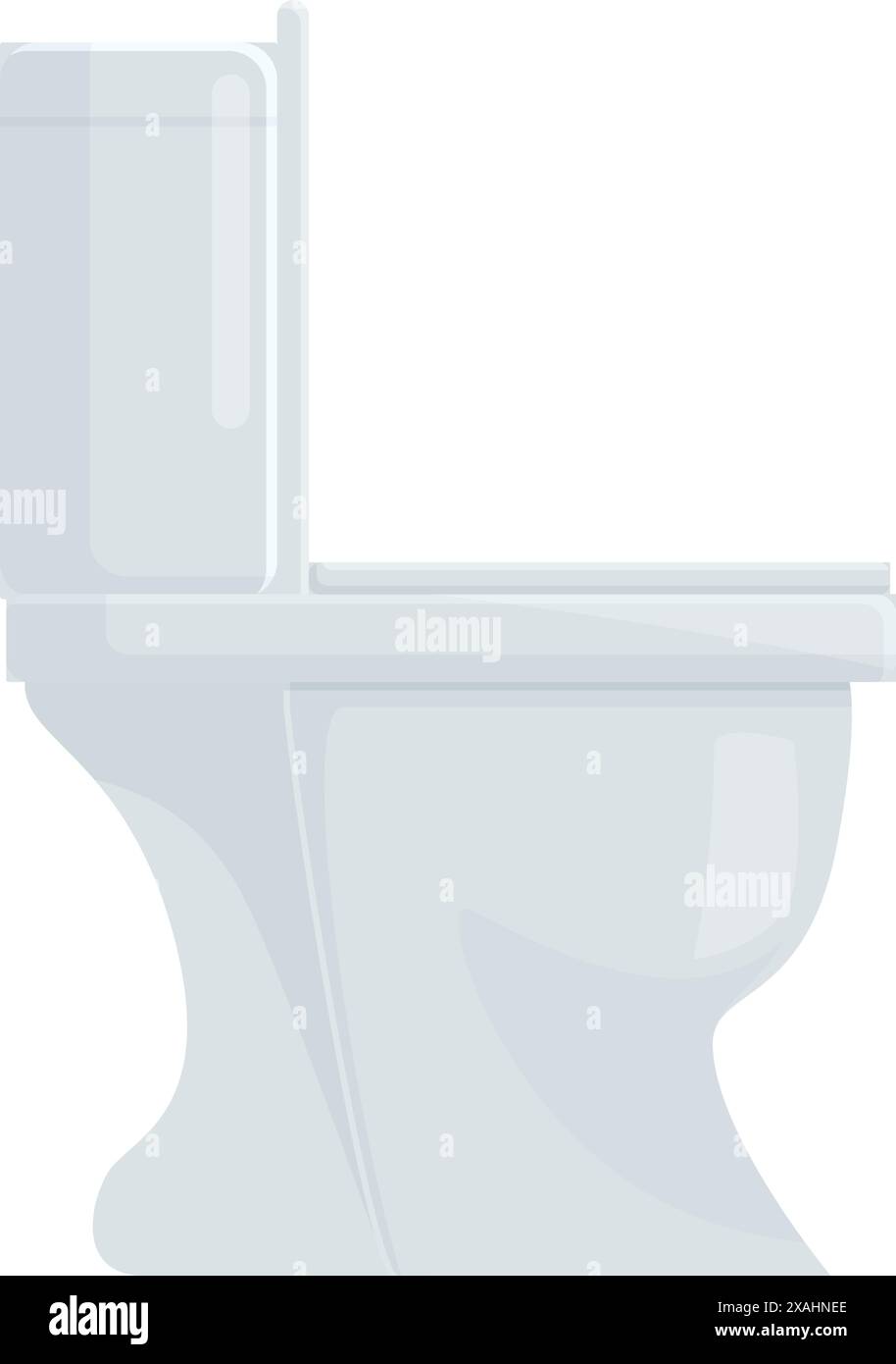 Modern toilet bowl presenting bathroom interior design element on white ...