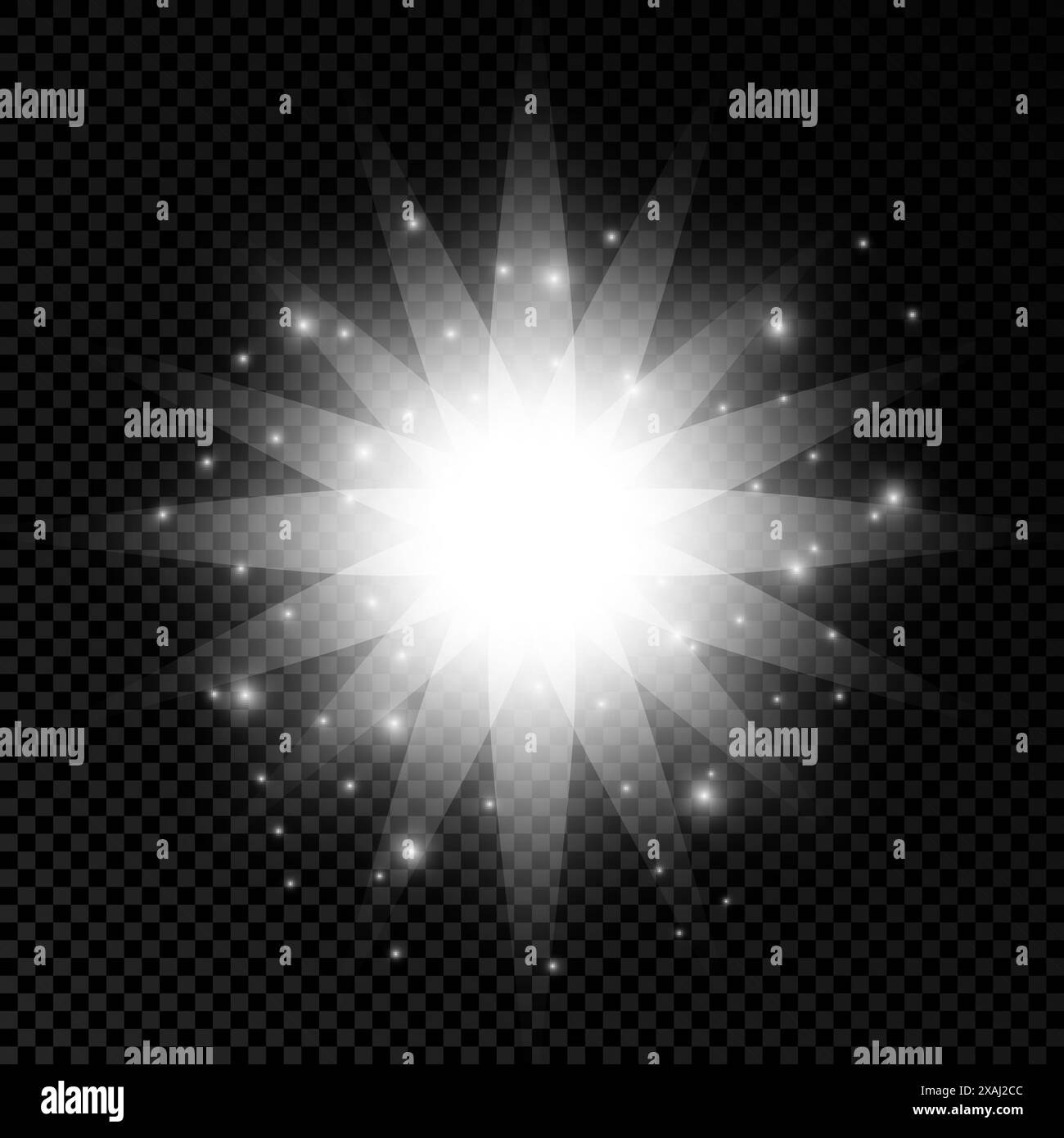 Light effect of lens flares. White glowing lights starburst effects ...