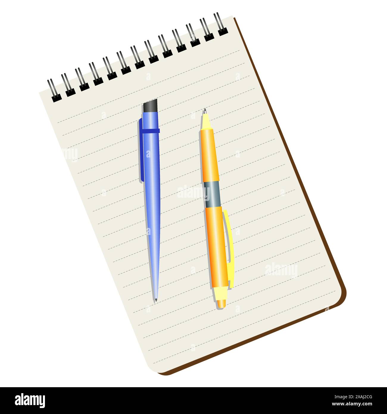 Spiral notebook white flat Cut Out Stock Images & Pictures - Alamy