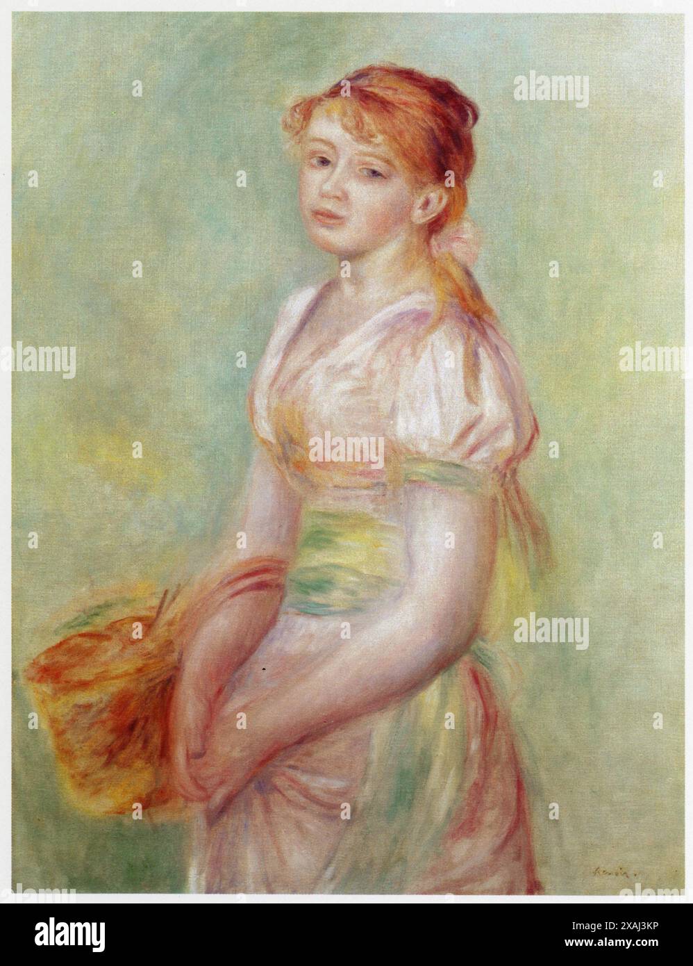 Reproduction Toile Tableau Auguste Renoir 'Jeune Fille Aux Marguerites' - Prêt à Accrocher