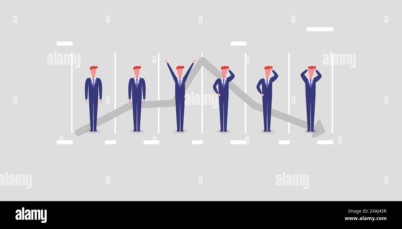 Growing decreasing graph trend hi-res stock photography and images - Alamy