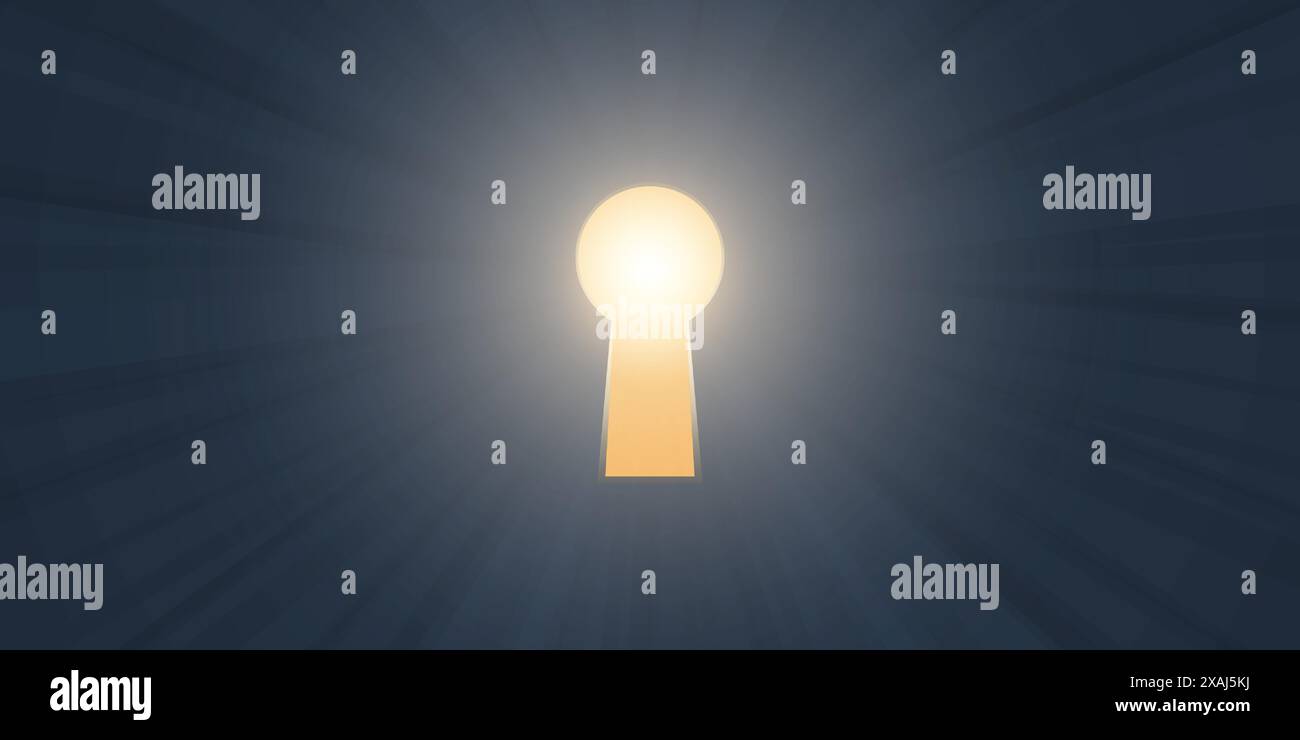 Hope, Curiosity or New Solution, Freedom Concept - Key Hole on Dark ...