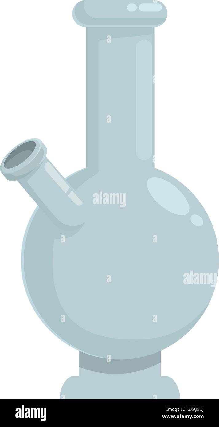 Clear glass vase with a black top Stock Vector