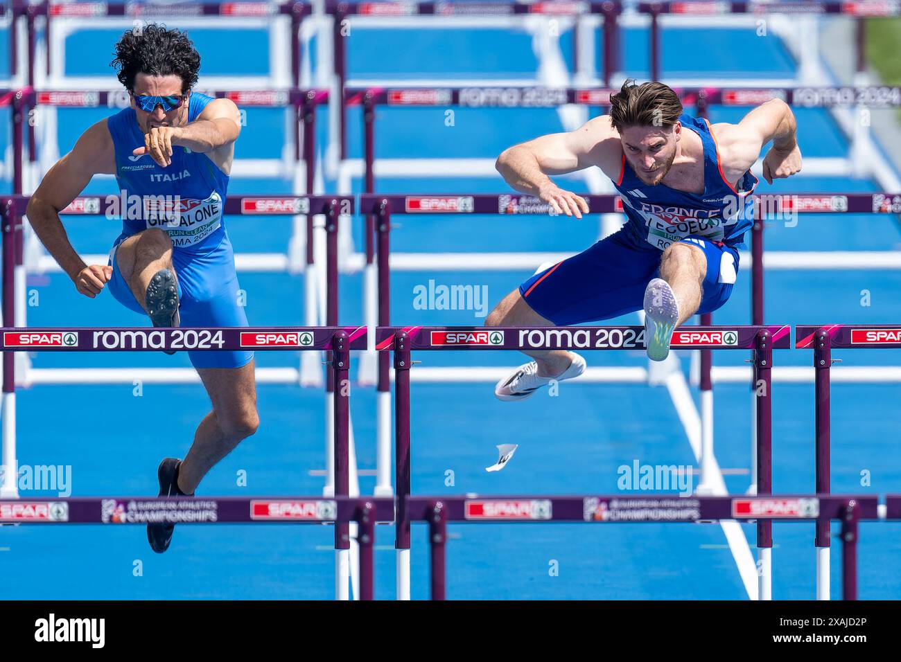 ROME, ITALY JUNE 7 Romain Lecoeur of France competes in the 110m
