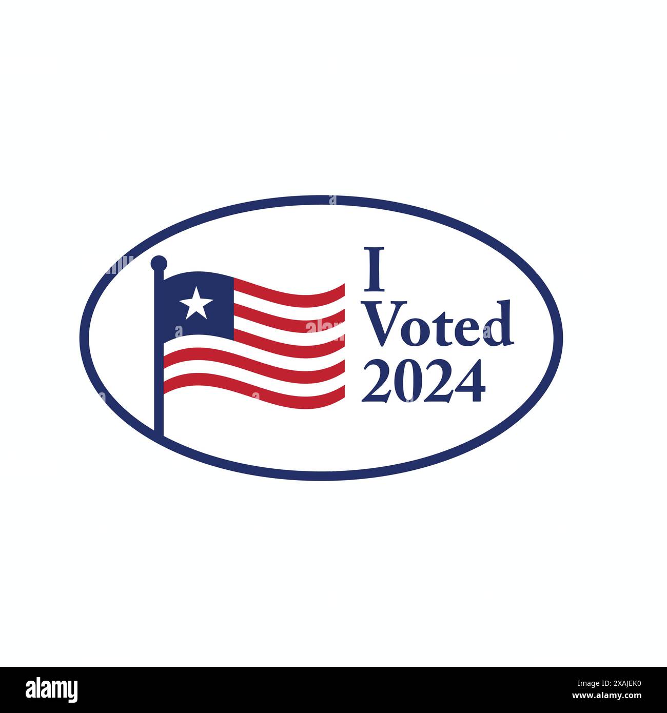 Voting 2024 Icon Vote, Government, and Patriotic Symbolism and Colors
