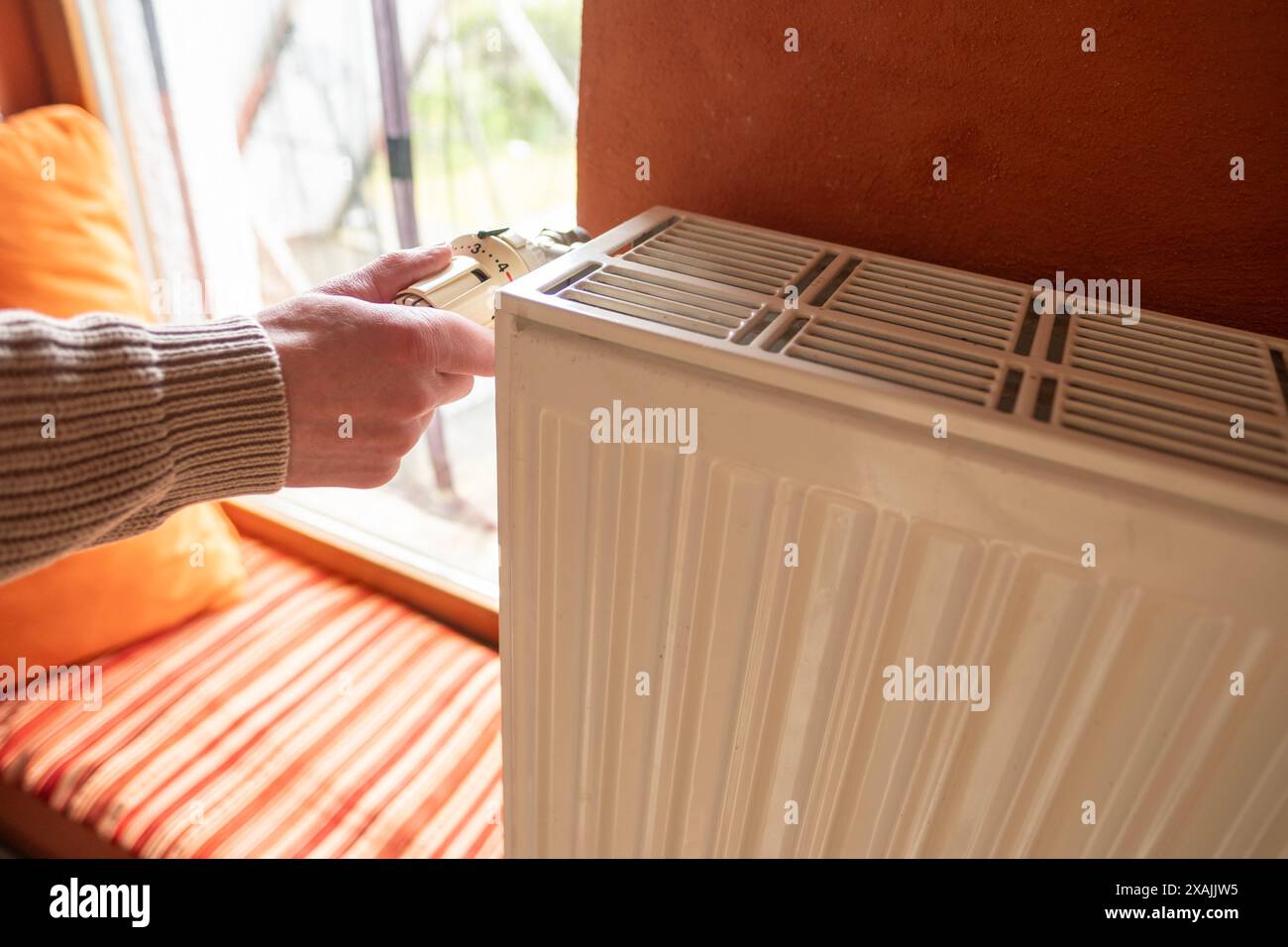 radiator, checking indoor temperature and ensuring comfortable living ...
