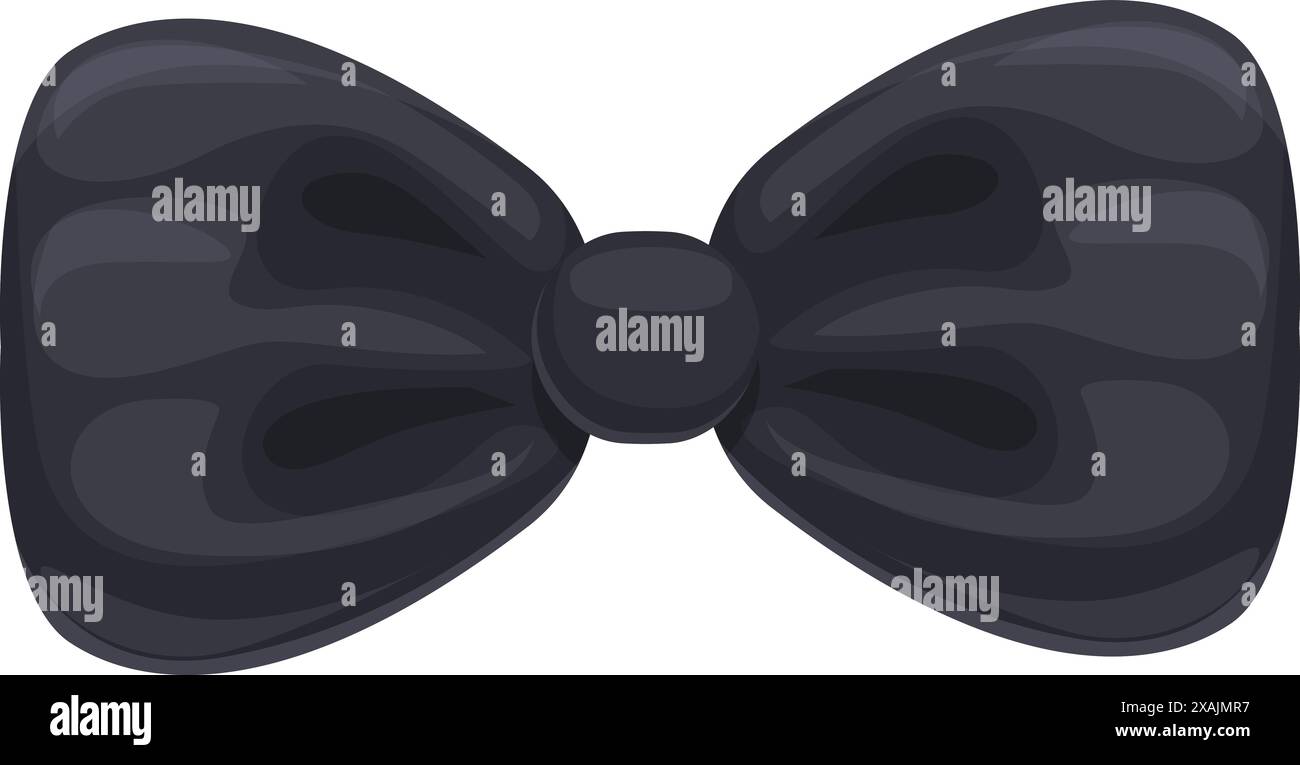 Classic black bow tie symbolizing sophistication and attention to detail Stock Vector