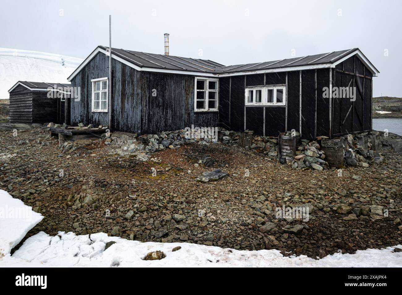 Wordie House, Argentine Islands, Antarctica Stock Photo