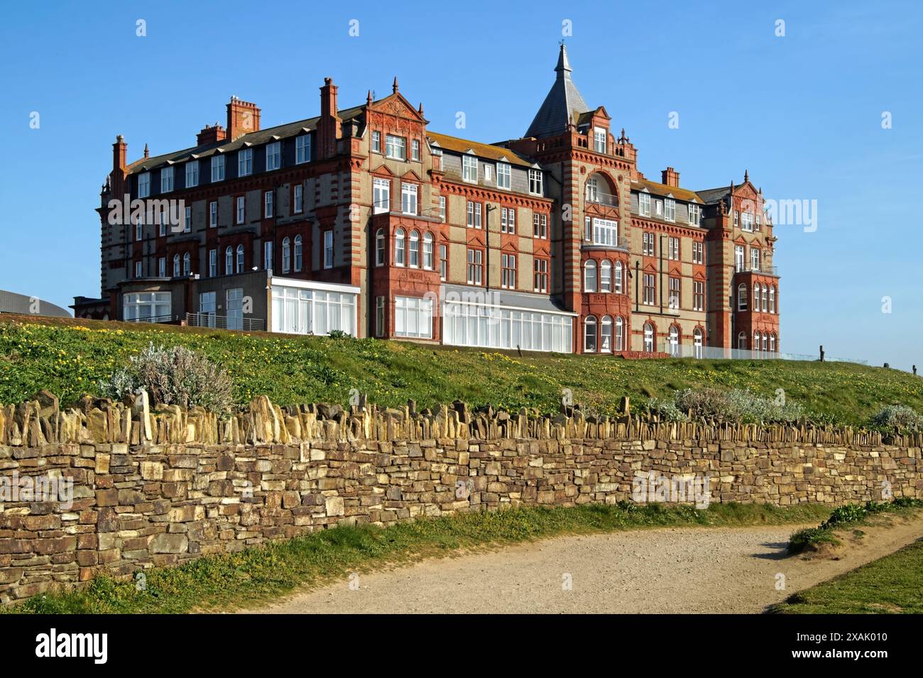 UK, Cornwall, Newquay, Headland Hotel. Stock Photo